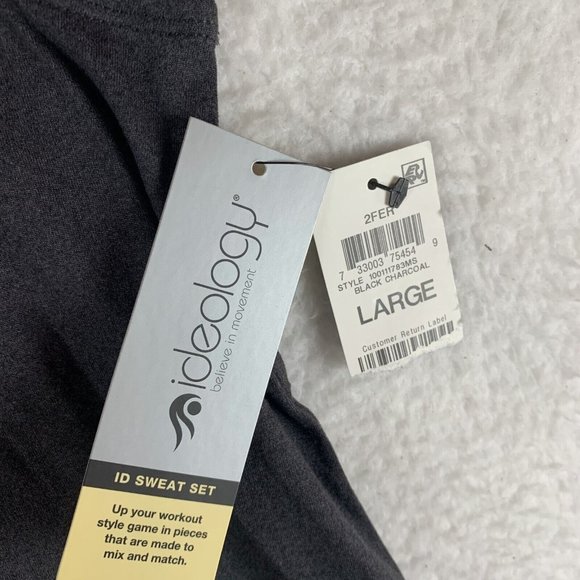 Ideology Tank‎ Top Women's Large Black Charcoal Stretch Round Neck Pullover 7710 - Picture 4 of 8